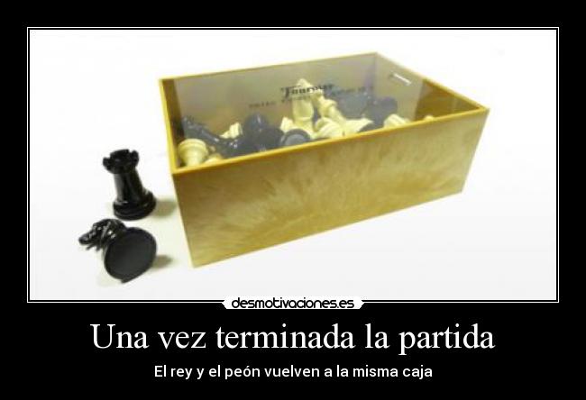 Una vez terminada la partida - 