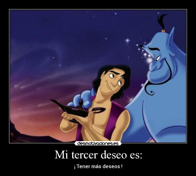 carteles genio aladdin lampara magica disney desmotivaciones