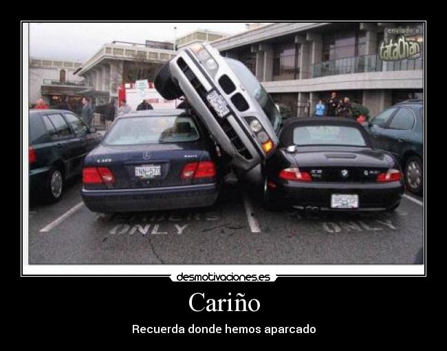 carteles aparcamiento coche desmotivaciones