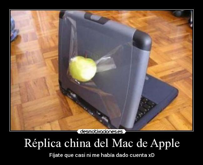 Réplica china del Mac de Apple - Fíjate que casi ni me había dado cuenta xD