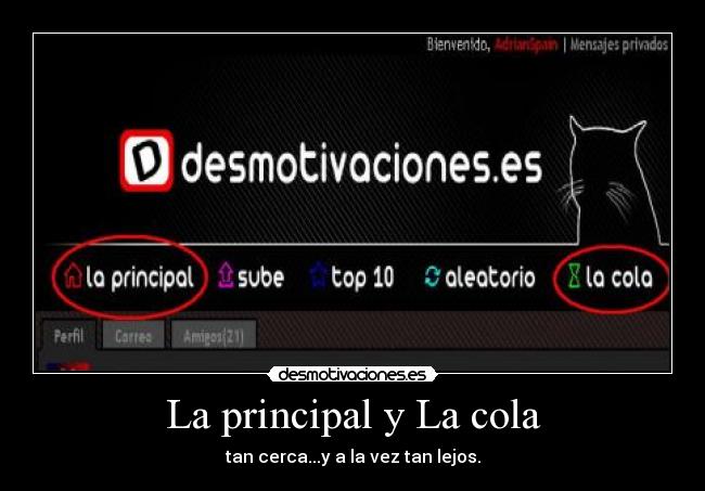 La principal y La cola -