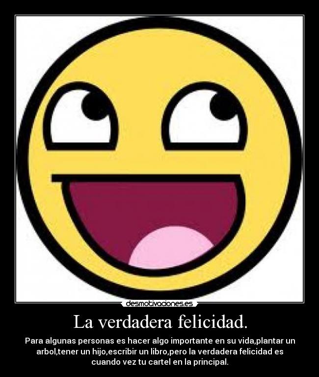 La verdadera felicidad. - 