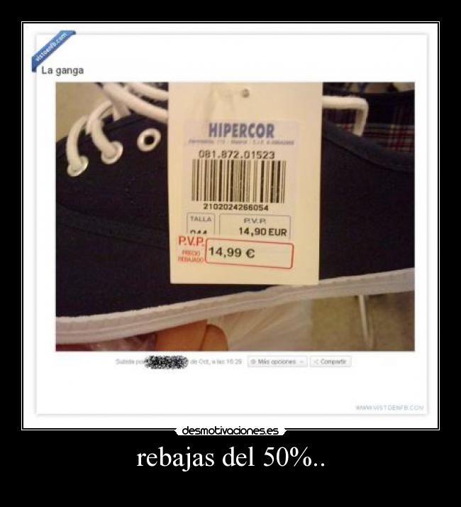 rebajas del 50%.. -