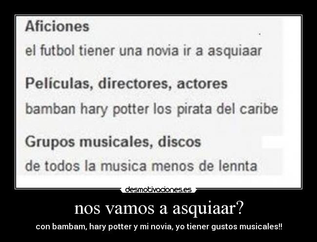 nos vamos a asquiaar? - 