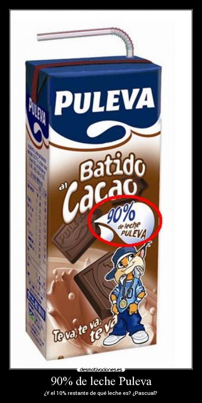 90% de leche Puleva -