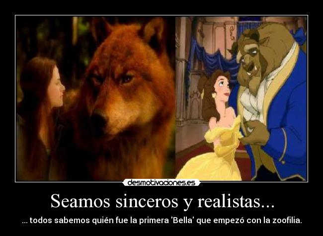 carteles bella zoofilia desmotivaciones