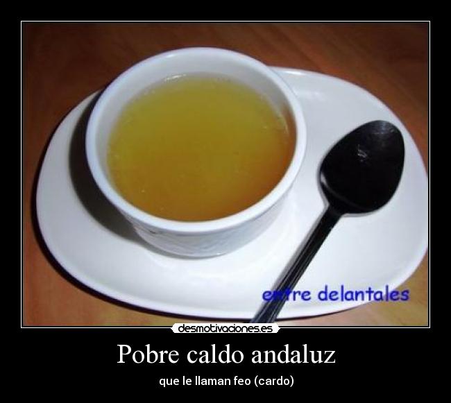 Pobre caldo andaluz - que le llaman feo (cardo)