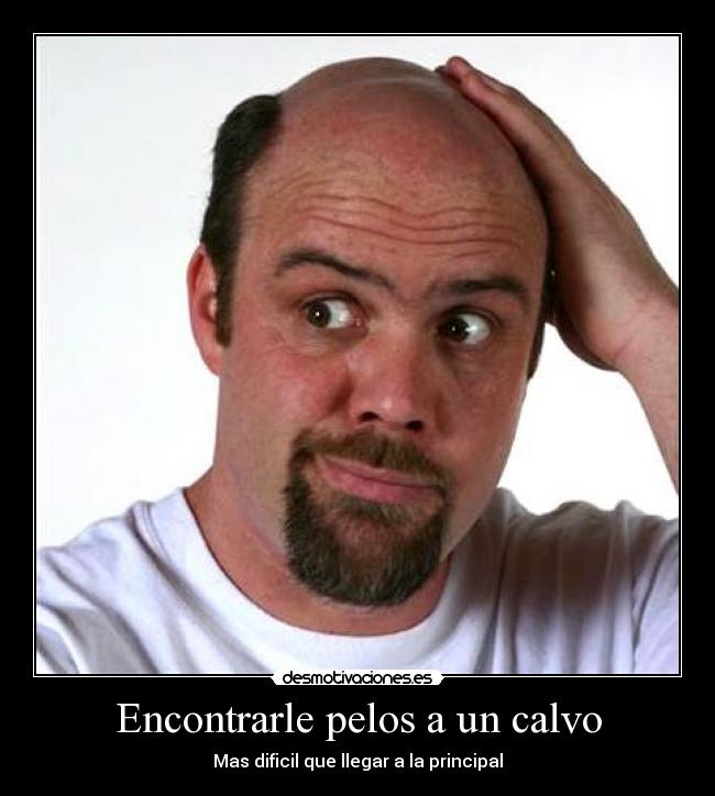 Encontrarle pelos a un calvo - Mas dificil que llegar a la principal