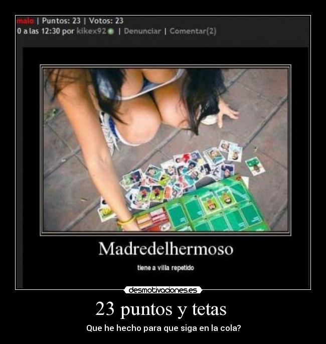 23 puntos y tetas -
