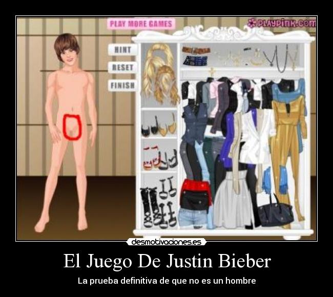 El Juego De Justin Bieber - La prueba definitiva de que no es un hombre