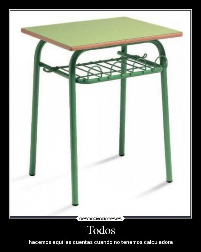 Todos - hacemos aqui las cuentas cuando no tenemos calculadora