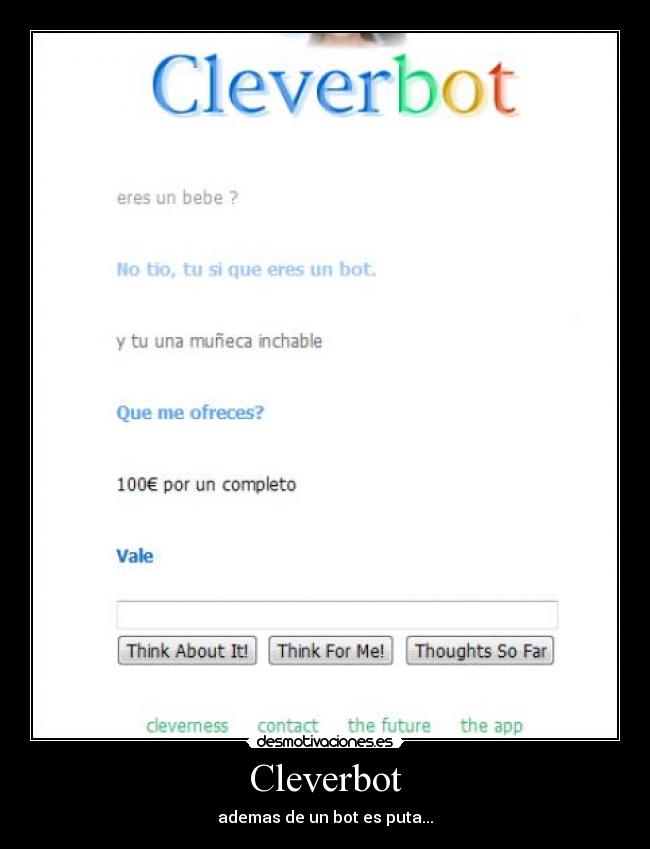 Cleverbot - ademas de un bot es puta...