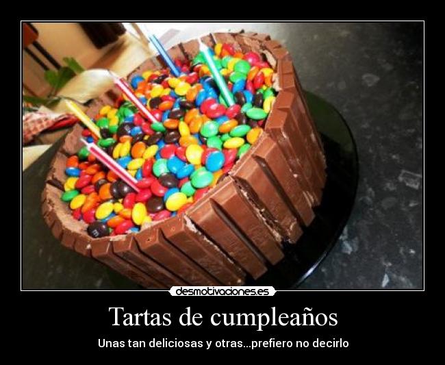 carteles tarta cumpleanos desmotivaciones