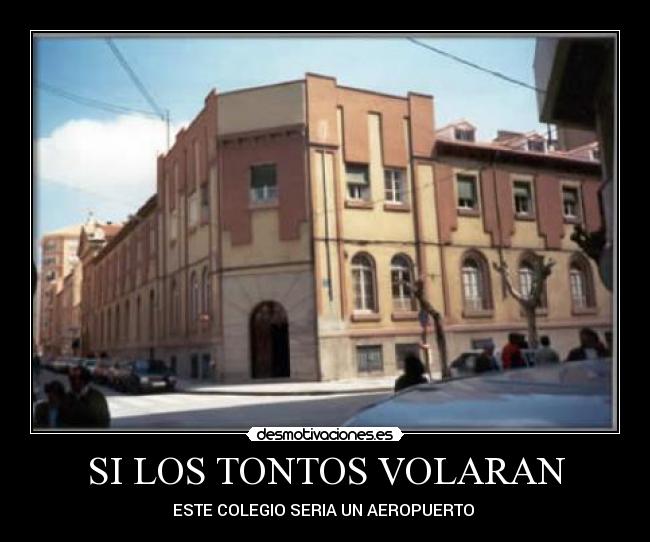 SI LOS TONTOS VOLARAN - ESTE COLEGIO SERIA UN AEROPUERTO