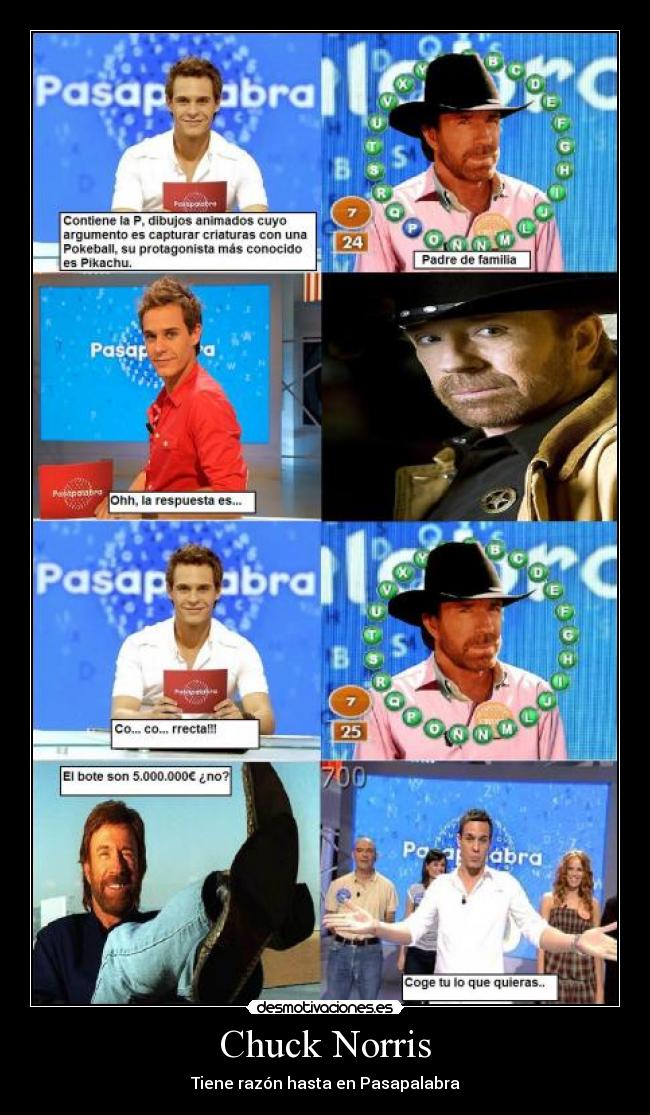 Chuck Norris - Tiene razón hasta en Pasapalabra