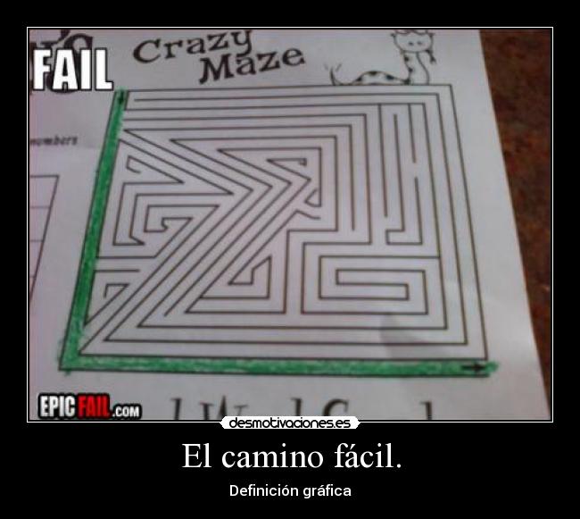 El camino fácil. - Definición gráfica