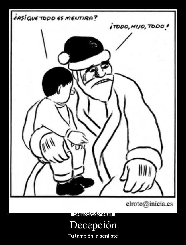 carteles decepcion sentir infancia papa noel nino navidad desmotivaciones