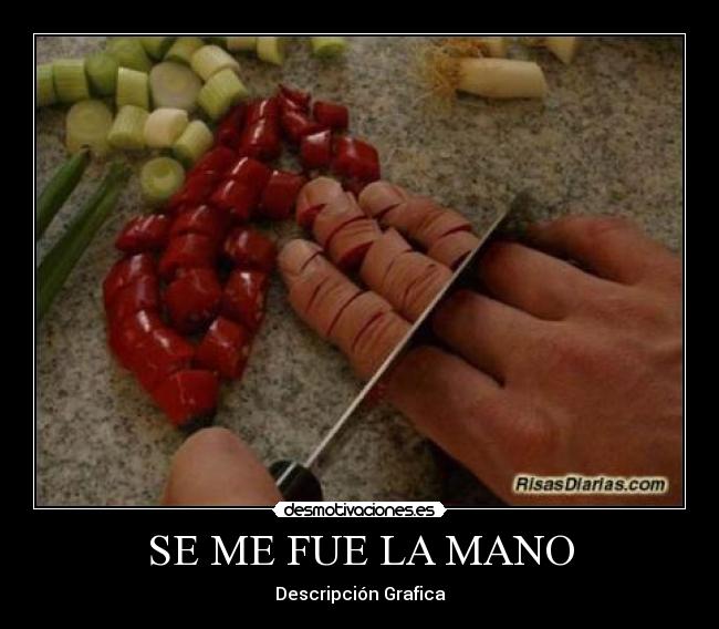SE ME FUE LA MANO - Descripción Grafica