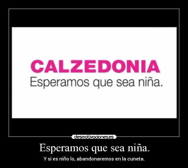 Esperamos que sea niña. - 