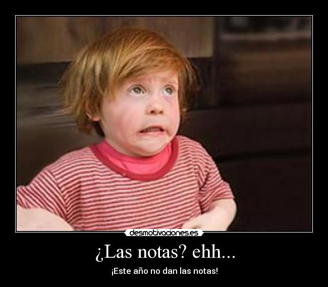 ¿Las notas? ehh... - 