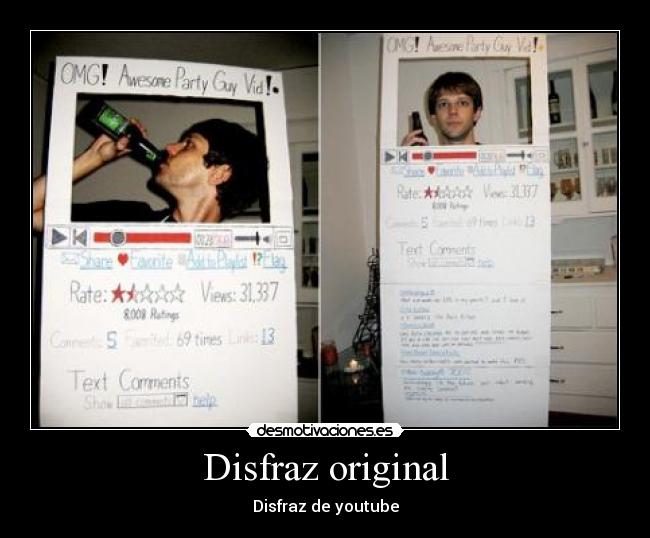 Disfraz original - Disfraz de youtube