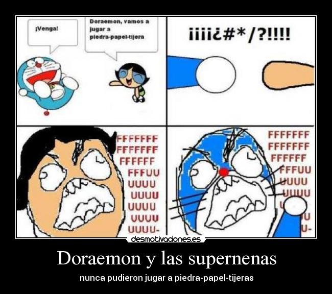 carteles doraemon supernenas piedra papel tijeras fuuu desmotivaciones