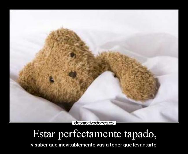 Estar perfectamente tapado, -