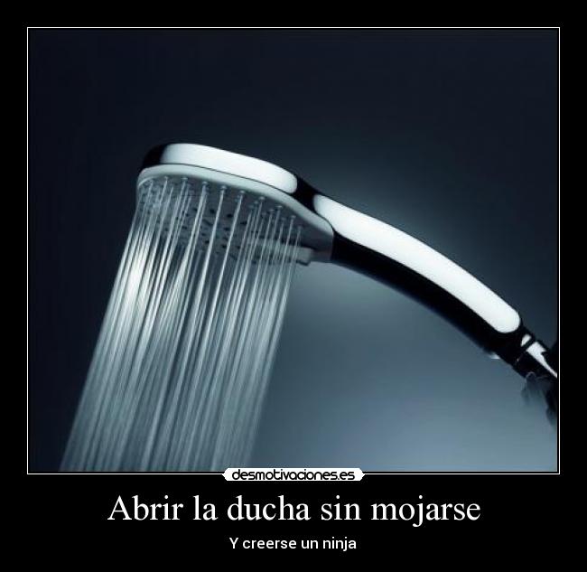 Abrir la ducha sin mojarse -