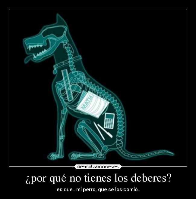 ¿por qué no tienes los deberes? -