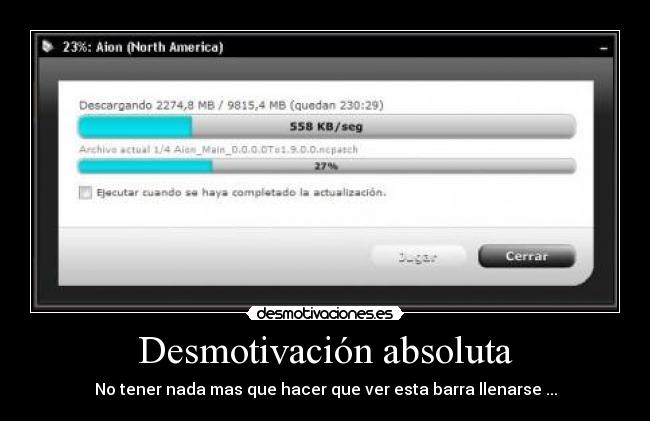 Desmotivación absoluta -