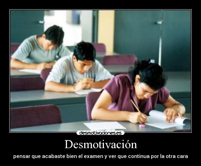 carteles examen desmotivaciones