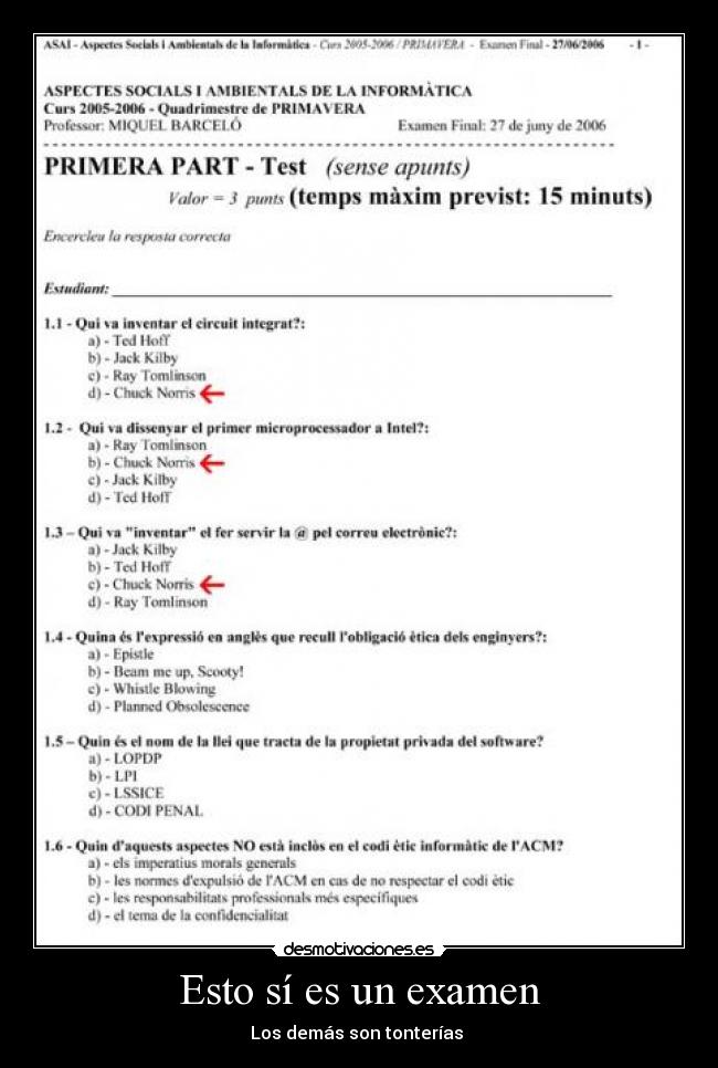 Esto sí es un examen - Los demás son tonterías