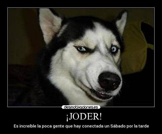 ¡JODER! - Es increíble la poca gente que hay conectada un Sábado por la tarde