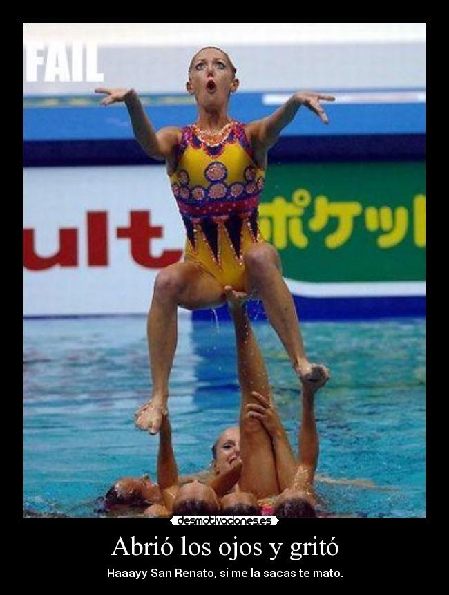 Abrió los ojos y gritó -