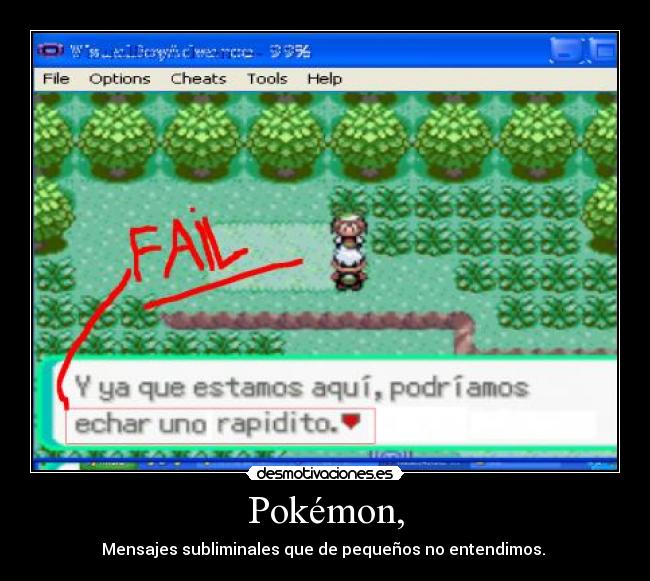 Pokémon, - Mensajes subliminales que de pequeños no entendimos.