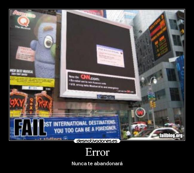 Error - Nunca te abandonará