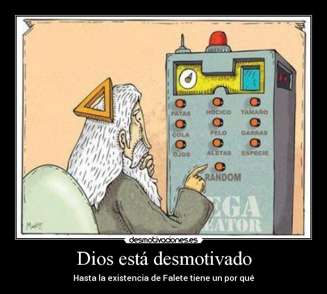 Dios está desmotivado -