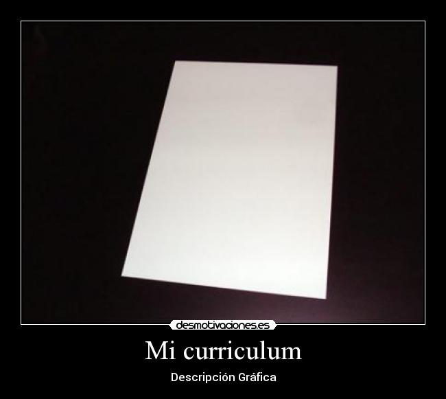 Mi curriculum - Descripción Gráfica