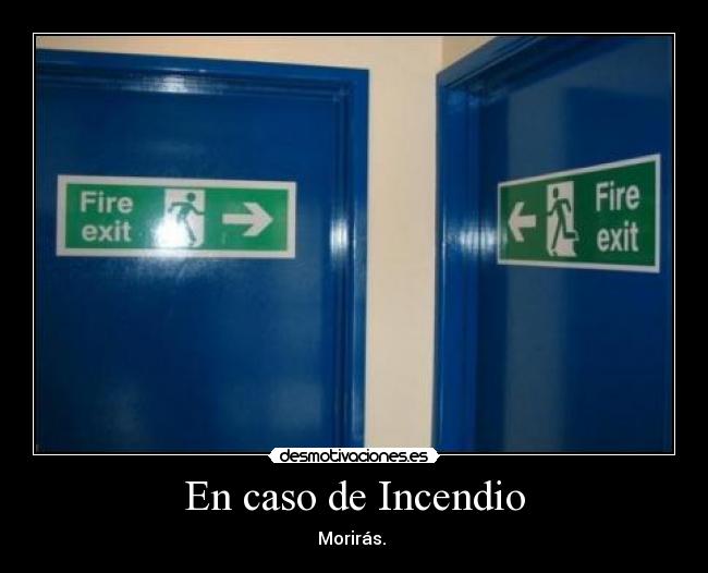 En caso de Incendio -