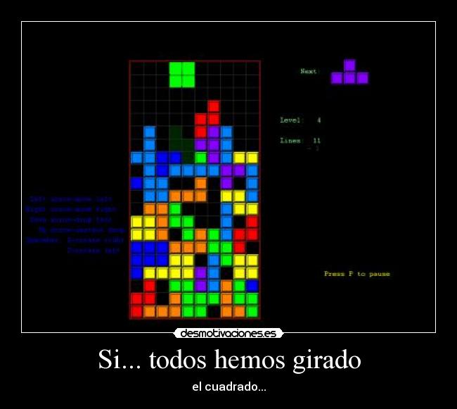 Si... todos hemos girado - el cuadrado...