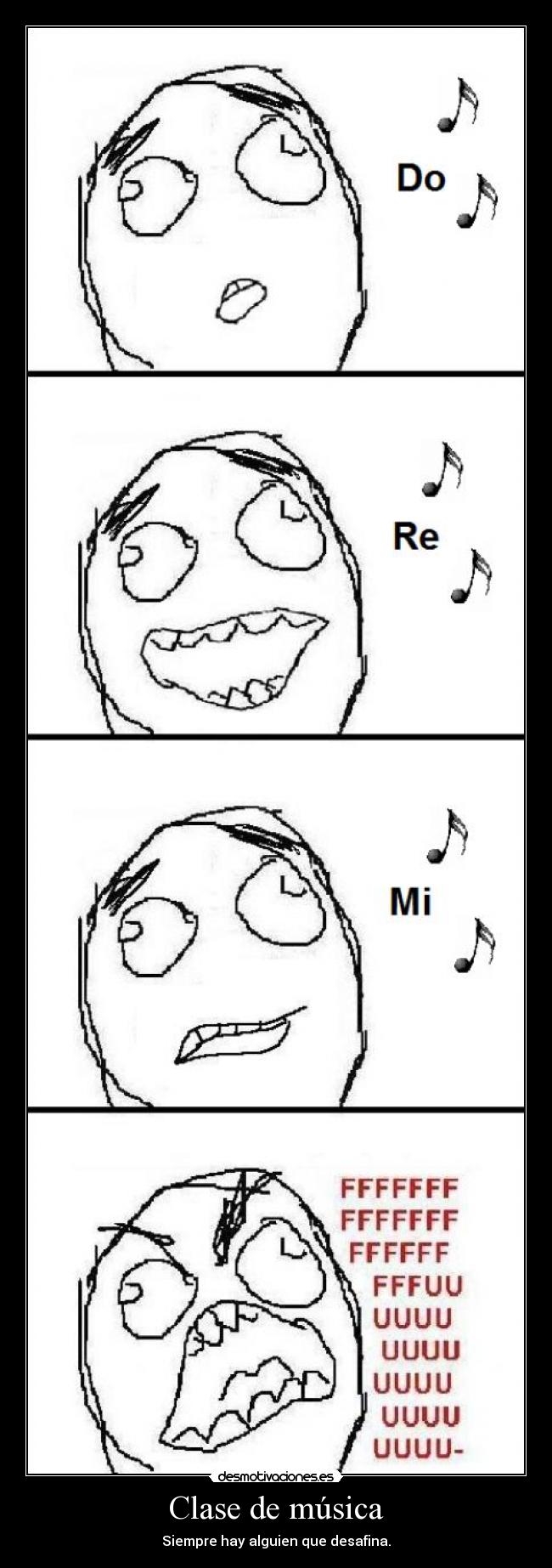 Clase de música - Siempre hay alguien que desafina.