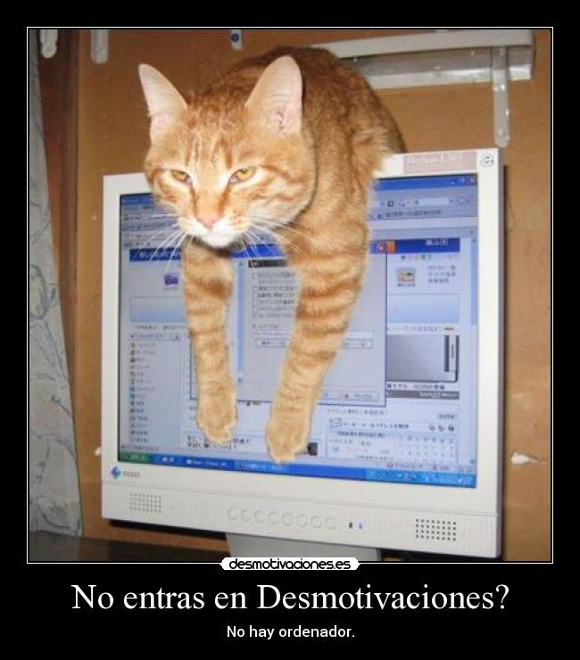 No entras en Desmotivaciones? - No hay ordenador.