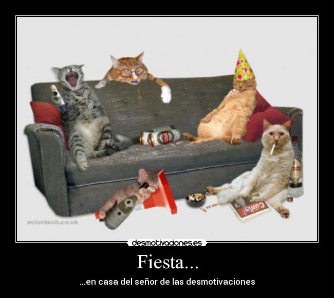 Fiesta... - ...en casa del señor de las desmotivaciones