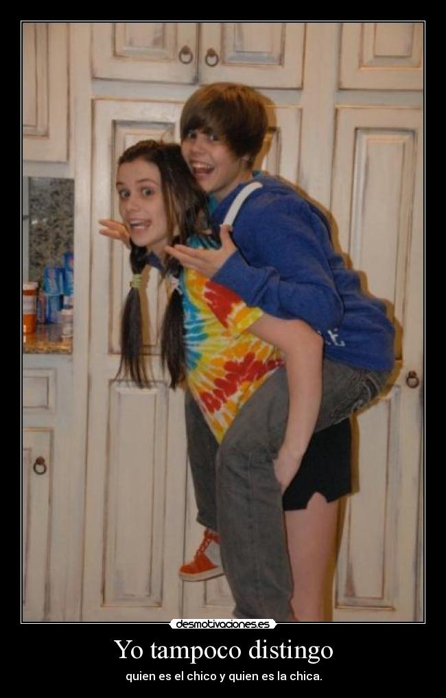 Yo tampoco distingo -