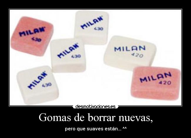 Gomas de borrar nuevas, -