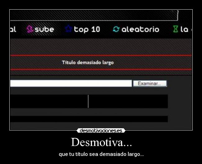 Desmotiva... -