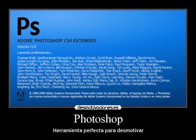 Photoshop - Herramienta perfecta para desmotivar
