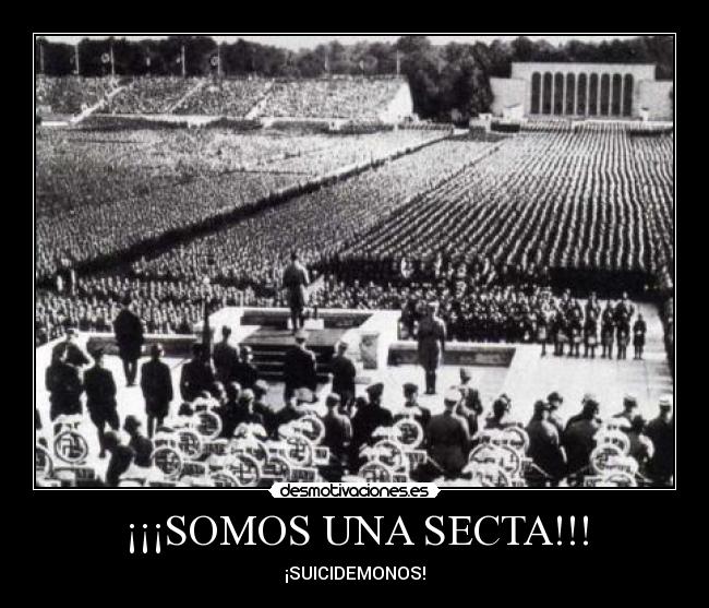 carteles secta desmotivaciones