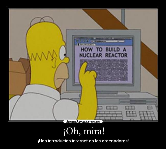 carteles homer simpson internet ordenadores los simpson desmotivaciones