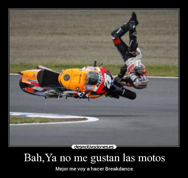 carteles motos caida desmotivaciones